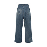 Men Jeans Star Stitching Loose