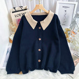Women Knitted Cardigan Vintage Loose Soft Sweater