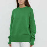 Women Work Business Casual Sweats Crew Neck Loose Sweater