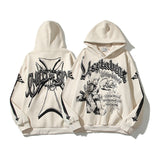 Vertebrae Hoodie Fall/Winter Vertabrae Cross Roads Hoodie Skull Loose Hooded Sweater