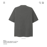 American vintage street T-shirt pure cotton retro men's and women's summer loose half sleeves