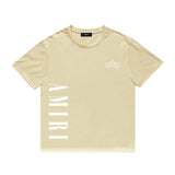 Amiri T Shirt Five-Star Letter Print Casual Hip Hop round Neck Short Sleeve T-shirt