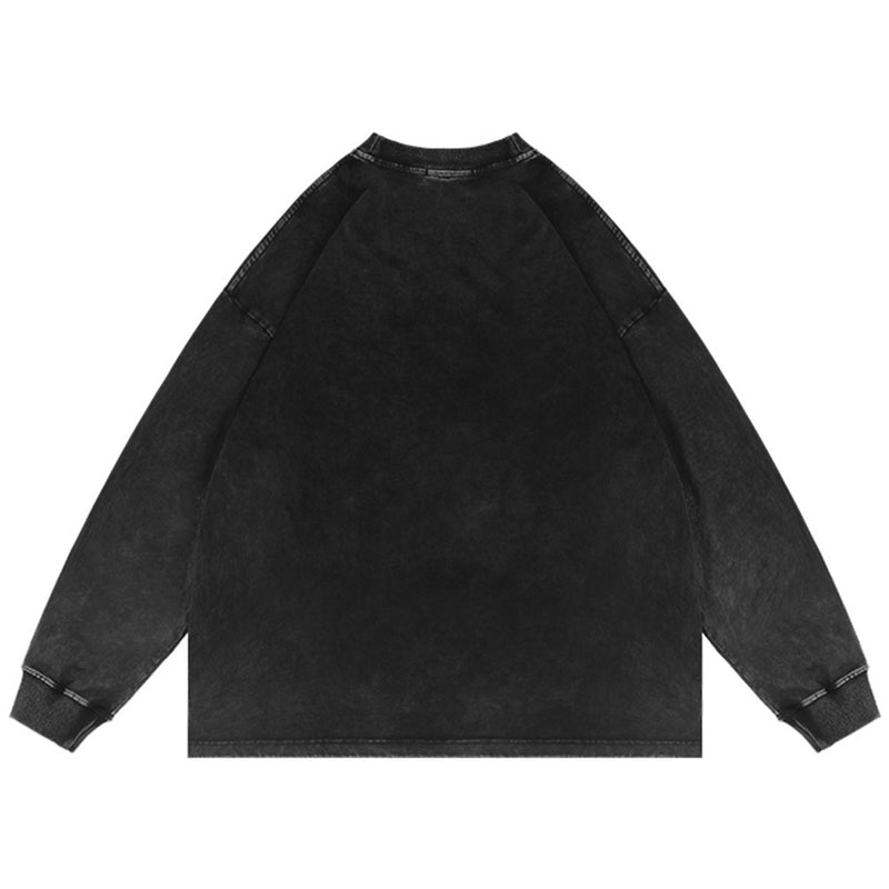 Men Long Sleeve T-Shirt Landscape Pattern Loose