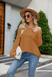 Women Pullover Sweater plus Size Sexy off-the-Shoulder Fashion Loose Sweater