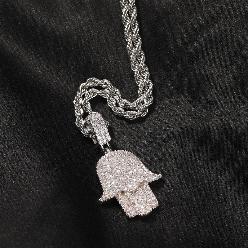 Jewelry Zircon Fatima Hand Pendant Hip Hop Rap rapper St. Valentine's Spectrum Far East