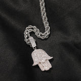 Jewelry Zircon Fatima Hand Pendant Hip Hop Rap rapper St. Valentine's Spectrum Far East