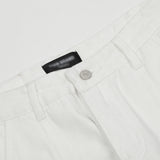 Men Jeans Solid Color Stitching Punk Loose Flared Pants