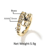 Rings Hip Hop Chinese Adjustable Ring Copper Zircon St. Valentine's