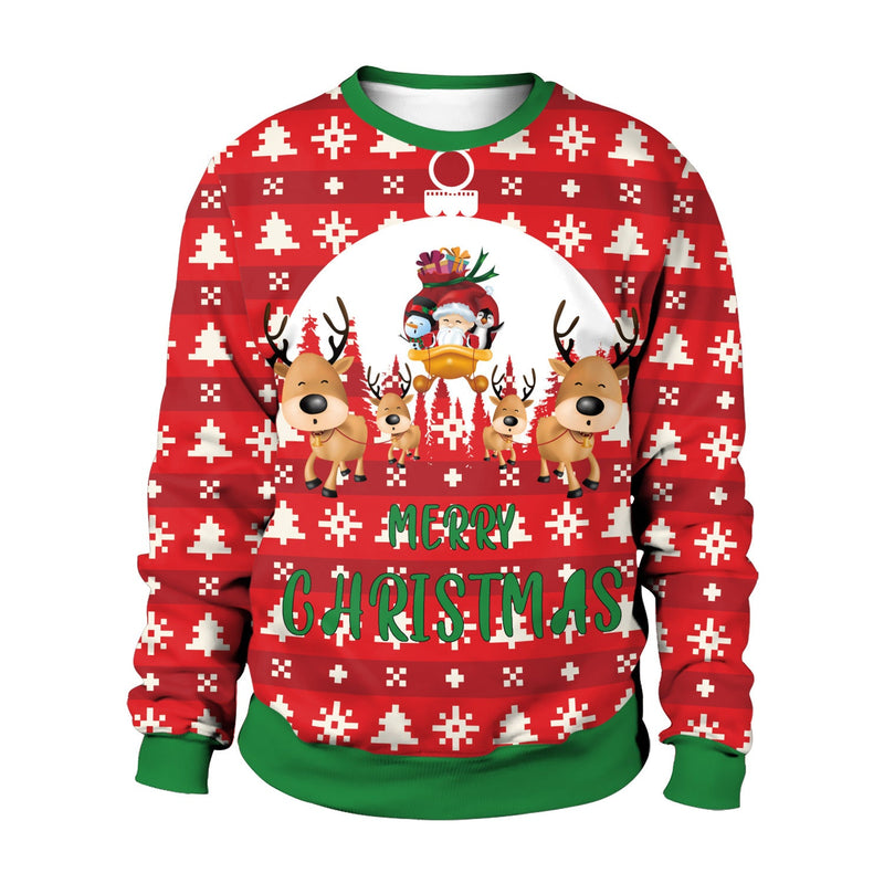 Black Christmas Sweater Christmas Costume 3D Printed Crew Neck Sweatshirt