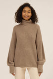 Women Work Business Casual Sweats High Collar Loose Knitted Sweater