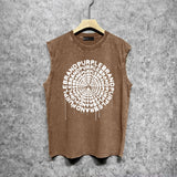 Purple Brand Distressed Tank T Shirts Distressed Sleeveless T-shirt Vest
