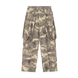 Men Jeans Camouflage Workwear Bandage Decoration