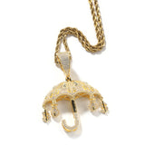 Jewelry Fashion Zircon Umbrella Pendant hiphop Spectrum