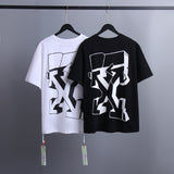 Ow T Shirts 3D Twisted Sketch Graffiti Arrow Print