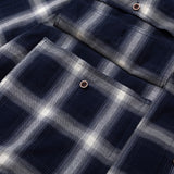 Men Long Sleeved T Shirt Retro Plaid Long Sleeve Shirt Men Spring Autumn Outerwear Tops Casual Loose