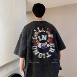 Men T Shirt Vintage Oversize Heavy Cotton