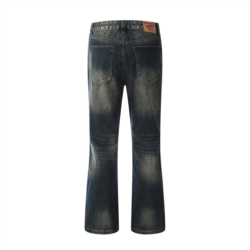 Men Jeans Ripped Horn Distressed Loose