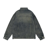 Men Fleece Lined Hoodie Spring and Autumn Denim Jacket Men Vibe Washed and Worn Denim Jacket