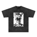 Purple Brand Distressed T Shirts Short Sleeve