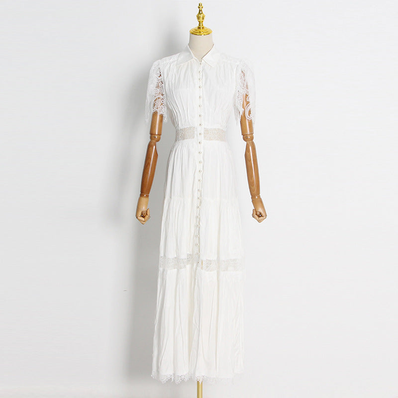 Bohemian Dress Vacation Style Lace Long Dress