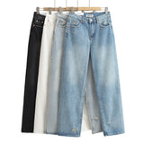 Women Jeans Hot Girl Loose Slimming Summer Distressed