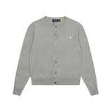 Ralph Lauren Knitted sweaters RL Ralph solid color round neck embroidered logo knitted cardigan long sleeve