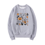 Vintage Halloween Sweatshirt Women Long Sleeve Crewneck Sweatshirt