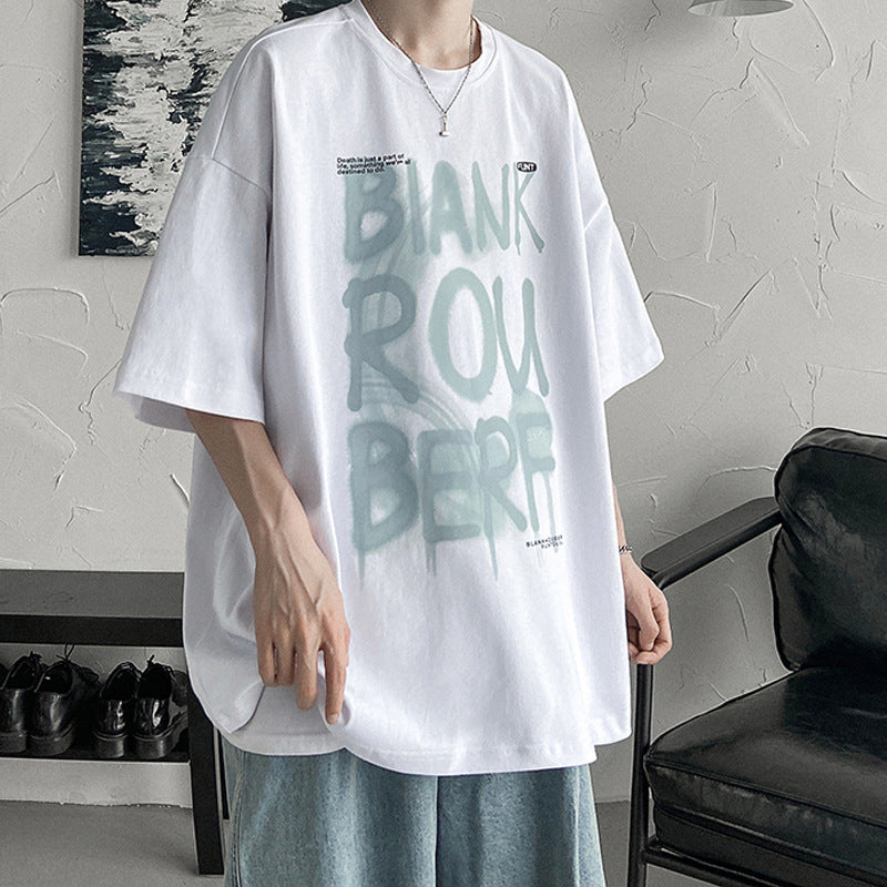 Men T Shirt Summer Loose All-Matching