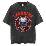 Bad Omens Band Music Tour 2024 Washed T Shirt Retro 90s