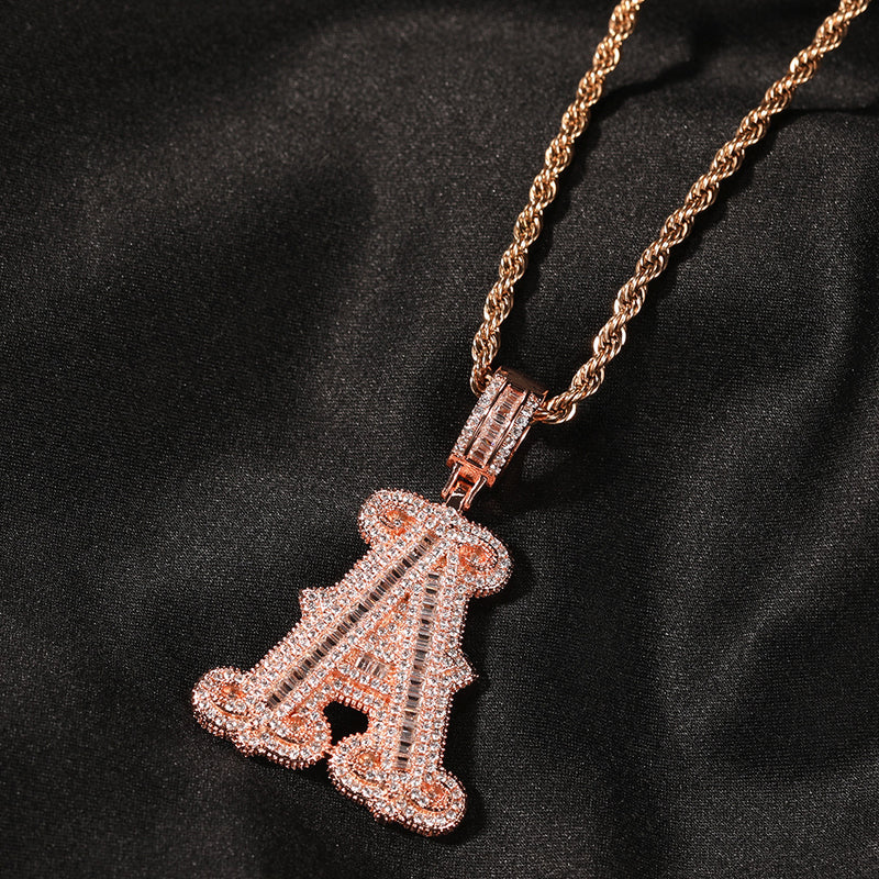 Jewelry Letter Necklace Fashion Full Diamond Barbed Rock Sugar Word Up St. Valentine's Spectrum