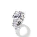 Rings ins Wind Heart Ring Gold Copper Zircon Spectrum St. Valentine's