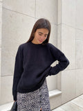 Women Work Business Casual Sweats Knitted Loose Solid Color Sweater