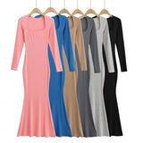 Women Dresses Stretch Slim Temperament Fishtail Skirt