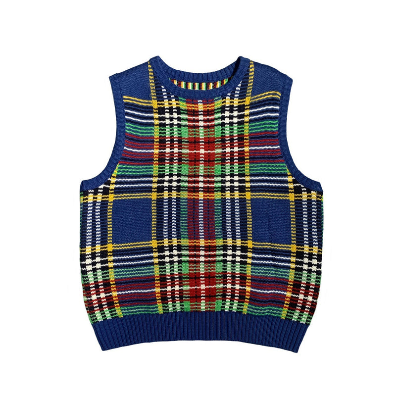 Kapital T Shirt Pingtian Hehong Retro Style Knitted Vest Sleeveless Vest Sweater