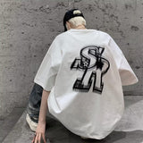 Men T Shirt Heavy Cotton White Summer plus Size