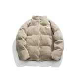 Unisex Coat Winter Lamb Wool Cotton-Padded Jacket Couple Warm