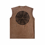 Purple Brand Distressed Tank T Shirts Distressed Sleeveless T-shirt Vest