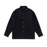 Men Long Sleeve T Shirt Solid Color Long Sleeve Men's Ins Fashion Brand Street Loose Half-Sleeve Top