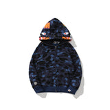 Ape Hoodie Double Hat Tiger Head Sweater Men's Cardigan