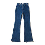 Women Jeans Stretch Slim Fit Denim Bell-Bottom Pants