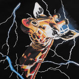 Gallery Dept T-Shirt Lightning Giraffe Bronzing Letter Short Sleeve T-Shirt