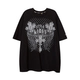 Men T-Shirt Cross Retro Couple Loose