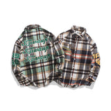 Unisex Shirt Loose Flannel Plaid