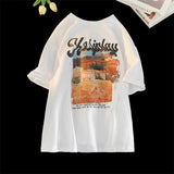 Men T Shirt Youth Summer Loose Casual
