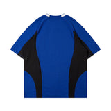 Men T-shirt Color Contrast Patchwork Soccer Uniform