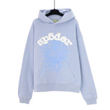 Sp5der Hoodie & Sweatpants 2 Piece Set Spider Web Three-Dimensional Foaming