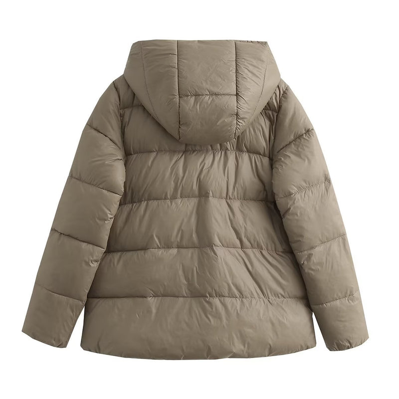 Women Cotton Coat Casual Loose-Fitting Hoodie Cotton Coat