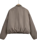 Women Cotton Coat Loose Lapel Baseball Uniform