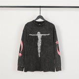 Hellstar long-sleeve T-shirt graffiti portrait print loose version casual long sleeve
