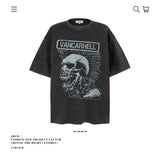 American vintage street T-shirt pure cotton men's and women's summer loose